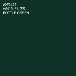 #0F3127 - Bottle Green Color Image