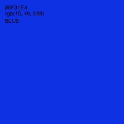 #0F31E4 - Blue Color Image