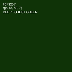 #0F3207 - Deep Forest Green Color Image