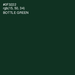 #0F3222 - Bottle Green Color Image
