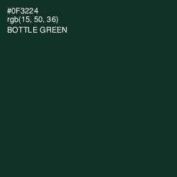 #0F3224 - Bottle Green Color Image