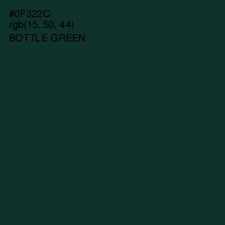 #0F322C - Bottle Green Color Image