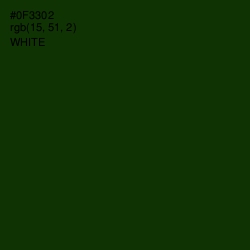 #0F3302 - Deep Forest Green Color Image