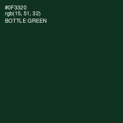 #0F3320 - Bottle Green Color Image