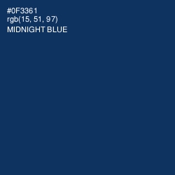 #0F3361 - Midnight Blue Color Image