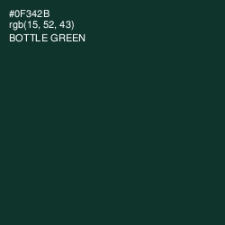 #0F342B - Bottle Green Color Image