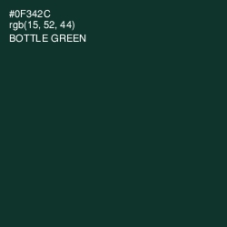 #0F342C - Bottle Green Color Image