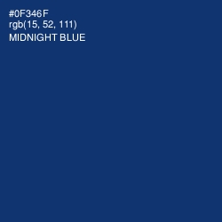 #0F346F - Midnight Blue Color Image