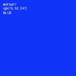 #0F34F7 - Blue Color Image