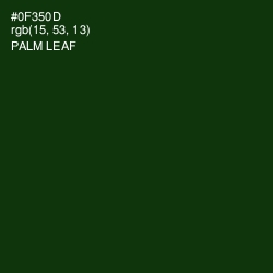 #0F350D - Palm Leaf Color Image