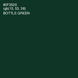 #0F3526 - Bottle Green Color Image