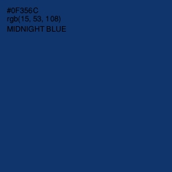 #0F356C - Midnight Blue Color Image