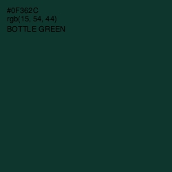 #0F362C - Bottle Green Color Image