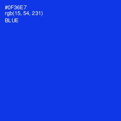 #0F36E7 - Blue Color Image