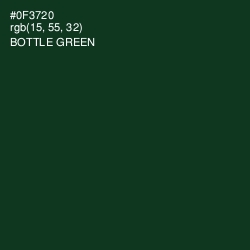 #0F3720 - Bottle Green Color Image