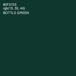 #0F372E - Bottle Green Color Image