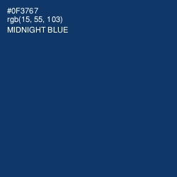 #0F3767 - Midnight Blue Color Image