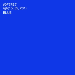 #0F37E7 - Blue Color Image