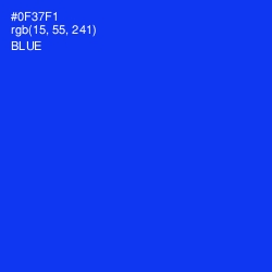 #0F37F1 - Blue Color Image