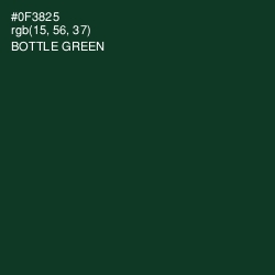 #0F3825 - Bottle Green Color Image