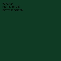 #0F3A24 - Bottle Green Color Image