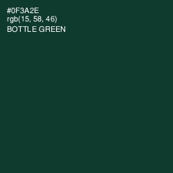 #0F3A2E - Bottle Green Color Image