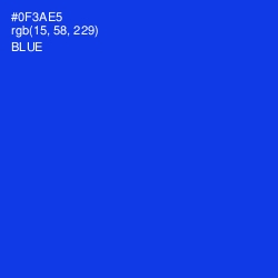 #0F3AE5 - Blue Color Image