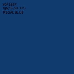 #0F3B6F - Regal Blue Color Image