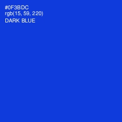 #0F3BDC - Dark Blue Color Image