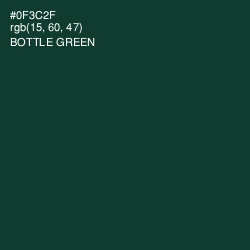 #0F3C2F - Bottle Green Color Image