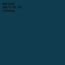 #0F3C4E - Cyprus Color Image