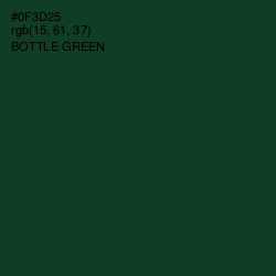 #0F3D25 - Bottle Green Color Image