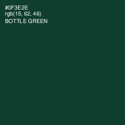 #0F3E2E - Bottle Green Color Image