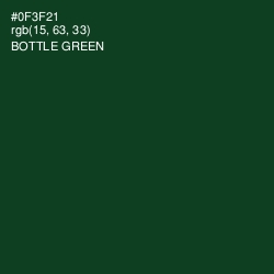 #0F3F21 - Bottle Green Color Image