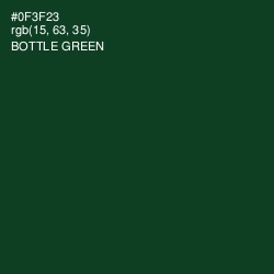 #0F3F23 - Bottle Green Color Image