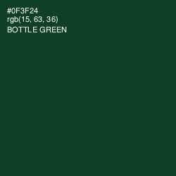 #0F3F24 - Bottle Green Color Image