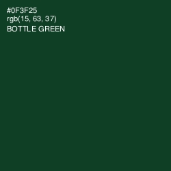 #0F3F25 - Bottle Green Color Image
