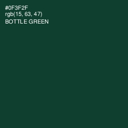 #0F3F2F - Bottle Green Color Image