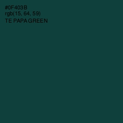 #0F403B - Te Papa Green Color Image