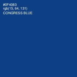 #0F4083 - Congress Blue Color Image