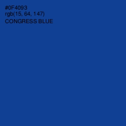 #0F4093 - Congress Blue Color Image