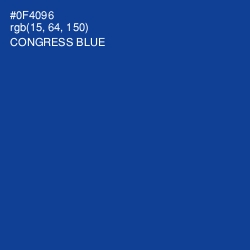 #0F4096 - Congress Blue Color Image