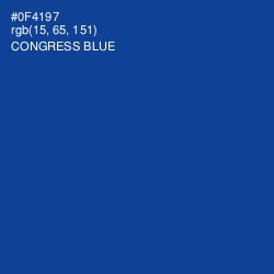 #0F4197 - Congress Blue Color Image