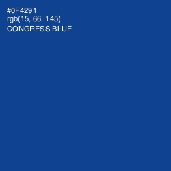 #0F4291 - Congress Blue Color Image