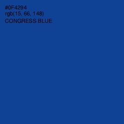 #0F4294 - Congress Blue Color Image