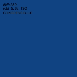 #0F4382 - Congress Blue Color Image