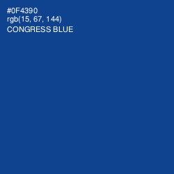#0F4390 - Congress Blue Color Image