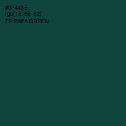 #0F443E - Te Papa Green Color Image