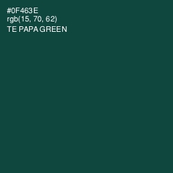 #0F463E - Te Papa Green Color Image