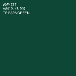 #0F4737 - Te Papa Green Color Image